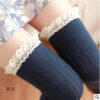 Women Socks 1Pair Thigh High Girls Stockings Lace Winter Warm Sexy Stocking Medias Pantyhose Knee