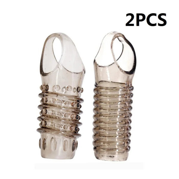 59982c68785c61c1 Spike Condoms Penis Extension Sleeves Sex Toys For Men Delay Ejaculation Reusable condoms Enlargement Sperm Lock Cock Ring 5pcs