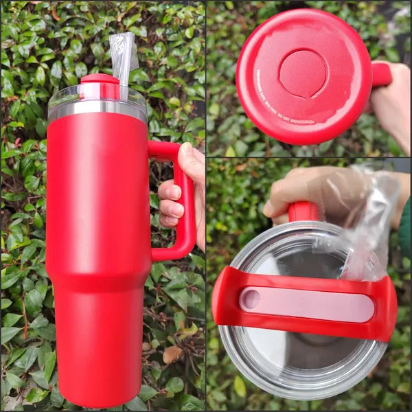 599ae1e7c336a252 DHL New Chocolate Gold Black Chroma Quencher H2.0 40 oz tumblers cups handle insulated Straw Winter Pink Flamingo Red Car Mugs Stainless steel cup with 1:1 0319