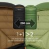 59a187cffd4f38c6 QEZER XXL Down Sleeping Bag,230cm x 100 cm Extra Large Sleeping Bag Lightweight and Warm for 3~4 Seasons Adults Outdoor Camping, Hiking and Backpacking