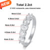 KNOBSPIN D Color 4mm Moissanite Diamond Rings for Women Classic Match Wedding Eternity Band with GRA s Sterling Sier Ring