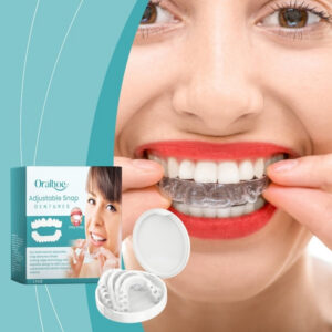 59d5838d2149505e Snap-on Dentures Comfortable Adjustable False Teeth Silicone Upper Lower Veneers Resin Tooth Suitable for Mouth Shape