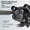 59d63e4807999452 New M4 Drone 4K Professinal With Wide Angle Triple HD Camera Foldable RC Helicopter WIFI FPV Height Hold Apron Sell