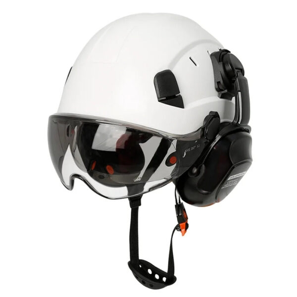 59f6c5d4478187ce CE Construction Safety Helmet With Visor Built In Goggle Earmuffs For Engineer Hard Hat ANSI Industrial Work Cap Head Protection
