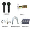 RAYKUBE BLE Fingerprint Door Digital Electronic Lock with Password/Key/IC Card/ Smartlife/ Tuya APP Unlock