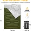 KingCamp Double Sleeping Bag Oxygen with 2 Pillows Queen Size & Extra-Large Rectangular Sleeping Bags for Adults 4 Seasons Waterproof Envelope Sleeping Bag for Camping Festivals Hiking Indoor Outdoor