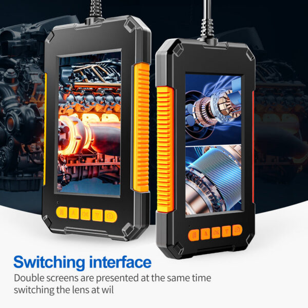 Industrial Endoscope 1080P 4.3 "Single Dual Lens HD1080P Car Inspection Borescope IP68 Waterproof Sewer Camera With LED