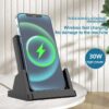 5a11674474333745 30W Wireless Charger Pad Stand Desktop Ultra-thin Mobile Phone Fast Charging Dock Station For iPhone 15 14 13 12 Samsung Xiaomi