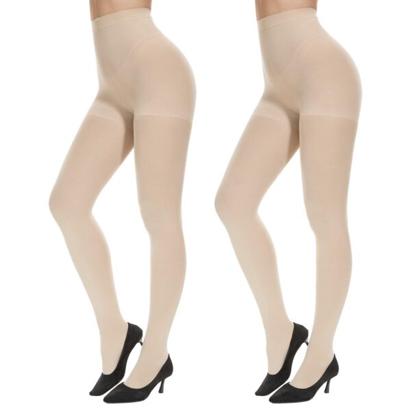5a18c4882e8007fb MANZI Women's 2-6 Pairs Opaque Control Top Tights Comfort Stretch 70 Denier Pantyhose
