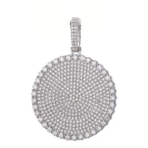 20/30/40mm Round D Color VVS Moissanite Pendant Sterling Sier Necklaces Iced Out Shining Passed Diamond Test Wholesale