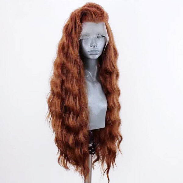 5a4aa139bd9de1df Front Wigs for Black Women Natural Hairline Synthetic Lace Long Brown Wig Pre Plucked Baby Hair Cosplay