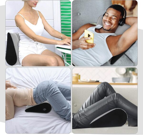 Inflatable Wedge Pillow Camping Cushions – Portable Folding Body Positioners Lightweight Wedge Pillow,Cushion for Yoga,Sleeping,Travel,Reading Lumbar Cushion for Back Pain and Pressure Relief