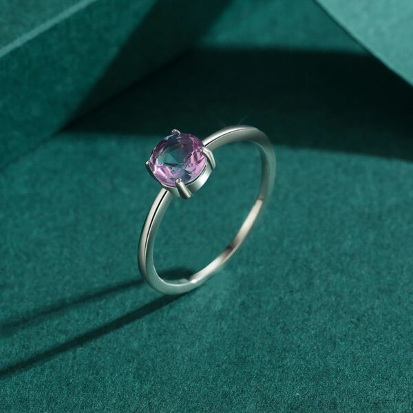 5a52a4383781ed7e Modian Fashion Cocktail Color Ring Pure 925 Sterling Silver 6 Shape Geometric Tourmaline Finger Rings for Women Fine Jewelry