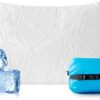 Small Cooling Shredded Gel Memory Foam Pillow，Adjustable for Contoured Support -Portable Ideal for Backpacking, Camping, Travel, Car, Airplane,Office Nap