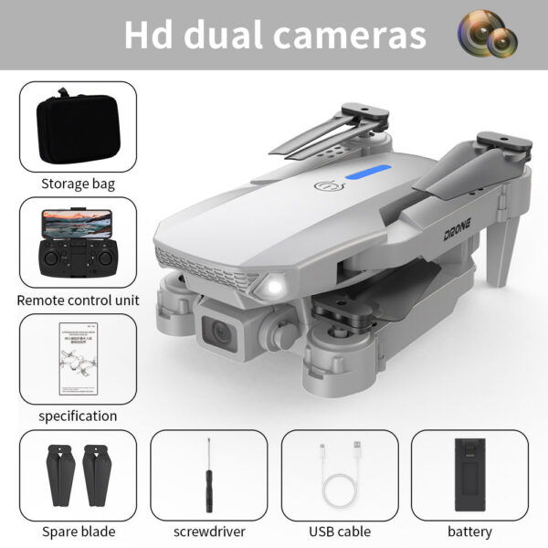 E88Pro RC Drone Profesional HD 4k Rc Dual-Camera Wide-Angle Head Remote Quadcopter Airplane Helicopter Dron Toy