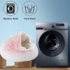 Pet Dog Round Plush Semi-Enclosed Cat Nest for Deep Sleep Comfort In Winter Cats Bed Little Mat Basket Soft Kennel