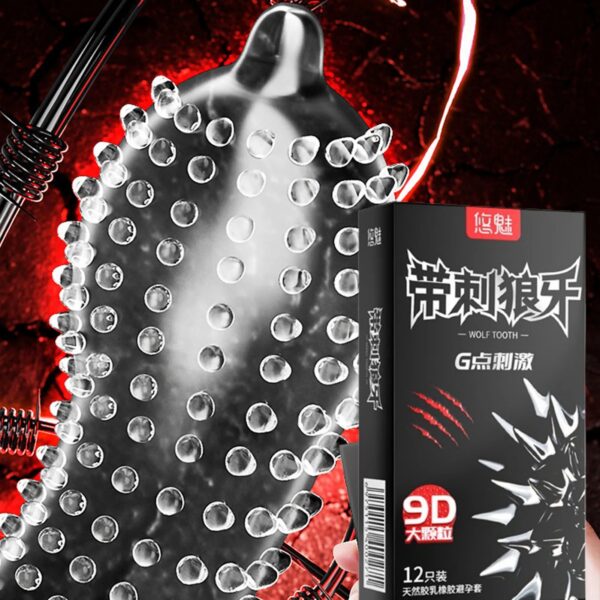 5a68f30c5c5203ac 12pcs G Point Climax Men's Condoms For Men Super Big Dots Spikes Penis Sleeve Sex Toys Female Vaginal Stimulation Adult Supplies
