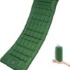 Portable Camping Sleeping Pad, 4” Thick Camping Mat, Inflatable Camping Mattress with Built-in Pillow and Foot Pump, Suitable for Camping, Hiking, Backpacking (Blue)