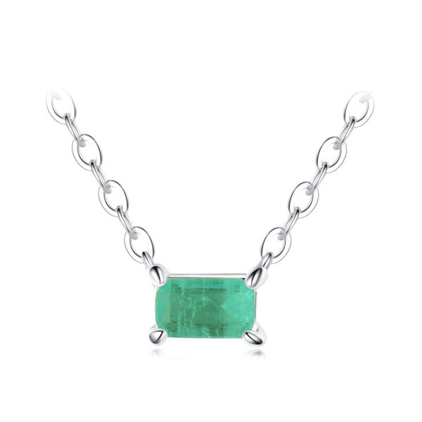 5a7fb744959096f4 Modian Authentic 925 Sterling Silver Green Tourmaline Necklace Pendant for Women Fashion Bijoux Wedding Statement Jewelry Gifts