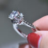5a844b3c76201154 New Sterling Sier Ring Simulation Diamond CZ Ring, Suitable For Female Charm Jewelry Engagement Gifts