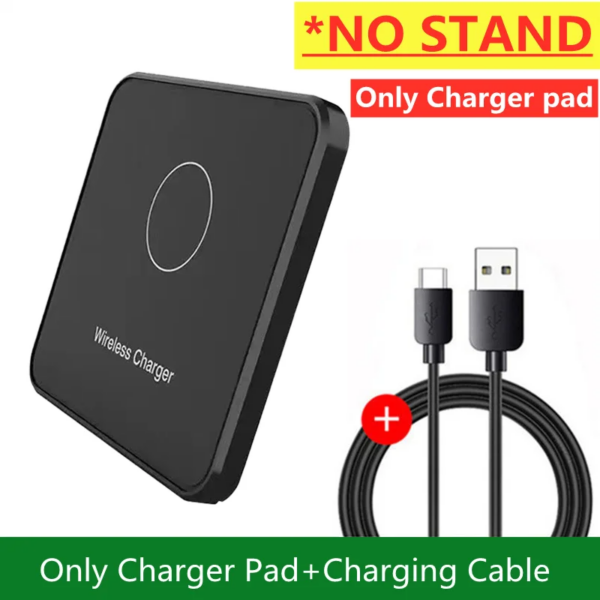 5a86271ddbe9e314 30W Wireless Charger Pad Stand Desktop Ultra-thin Mobile Phone Fast Charging Dock Station For iPhone 15 14 13 12 Samsung Xiaomi