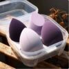 5a876a7b5f212285 4PCS Eggs Set Seamless Smudging More Hygienic Prevents Bacteria Buildup Create A Flawless Makeup Look Beauty Egg Case