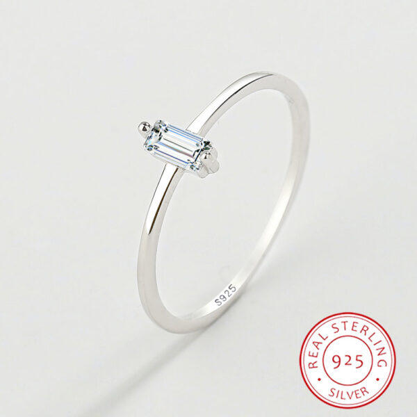 5a944e32d156c31f 2024 NEW Exquisite Rectangle Rings for Women Diamond Cubic Zircon Pure Sterling Sier Fine Party Birthday Gifts Jewelry