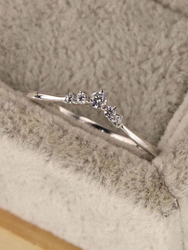 5aa07b79ac584fa6 New 100% S Sterling Sier European and American Fashion Crown Diamond Versatile Forest Style Women's Zircon Ring