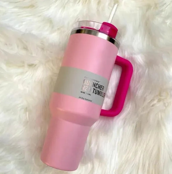5ab3ec813c5bc6d9 US STOCK 40oz Quencher Tumblers Black Chroma Parada Co-Branded Flamingo Chocolate Gold Valentines Day Gift Cups with Silicone handle Lid And Straw Car mugs 0221