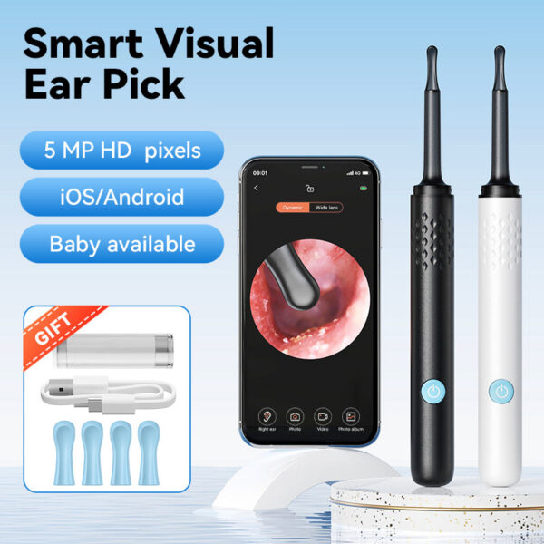 5abbc28e3e830f9c Visual Cleaner With 6 LED Lights 4.0mm Lens Ear Wax Removal Tool 500W Pixel Camera Take Video 500W HD Earpick Gifts