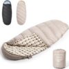 BISINNA XL Wide Sleeping Bag for Adults 3-4 Season Large Flannel Liner Single Warm Comfortable Lightweight for Camping Hiking Backpacking Outdoor with Compression Sack