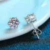 5ad2cf7e808afb53 GRA 100% Real Sterling Silver With 2 Certificates Moissanite 6 prong Earrings D Color Stud For Women Top Quality Wedding Jewelry