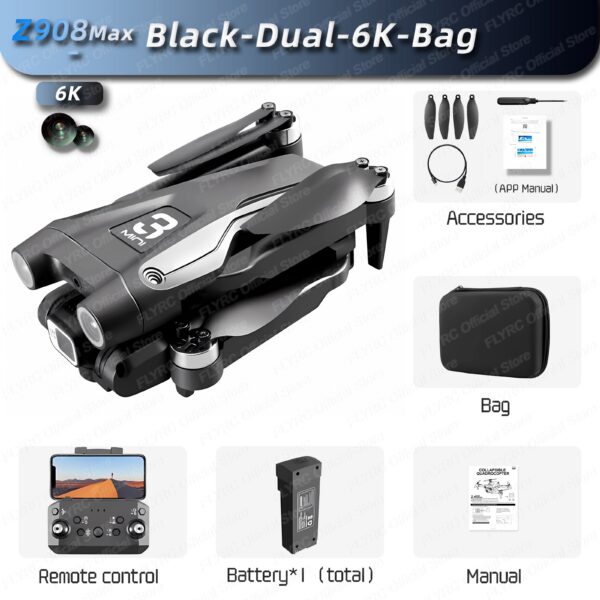 New Z908Max Dual8K GPS 9KM Professional Drone WIFI FPV Obstacle Avoidance Brushless Four-Axis Folding Rc Quadcopter Apron Sell