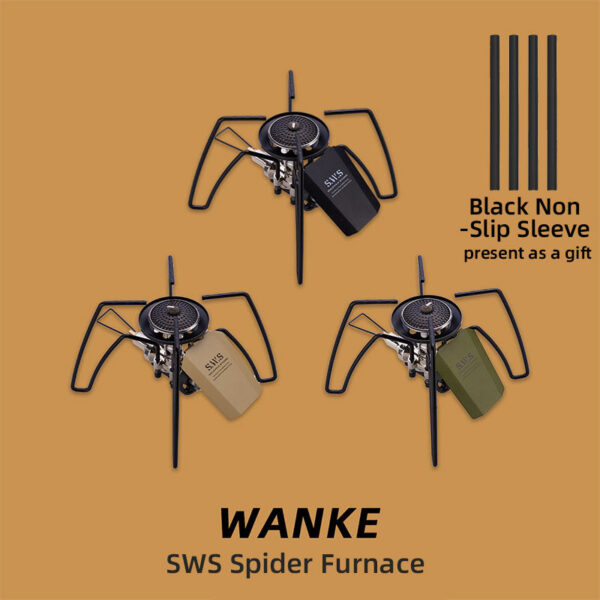 Black Spider Folding Card Tableware Kitchenware Camping Barbecue Gas Stove