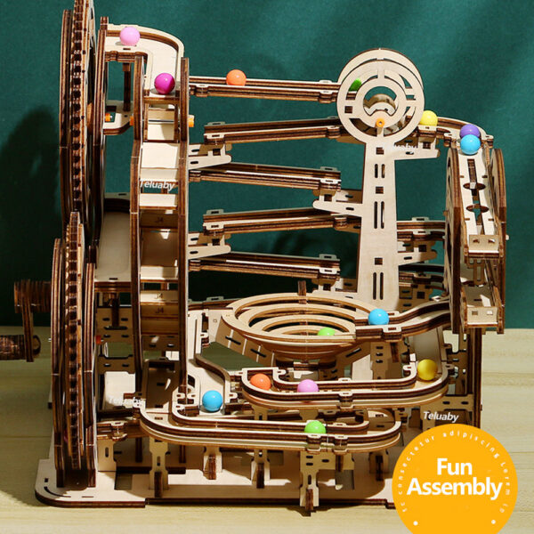 3d Wooden Puzzle Building Model Kits Marble Runs nical Puzzles Selssembly Toy STEAM Educational Toys for Kids Adult Gift