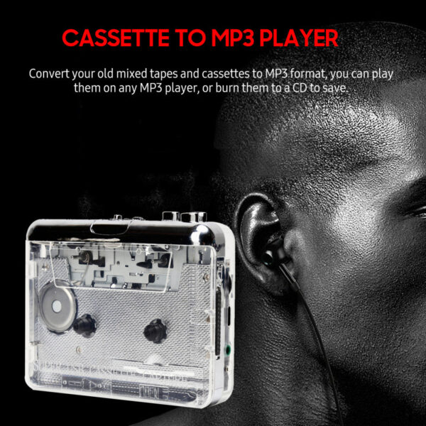 Music Player USB Converter Walkman MP3 Laptop PC for Vista Battery Cassette Tape to CD Headphone Travel
