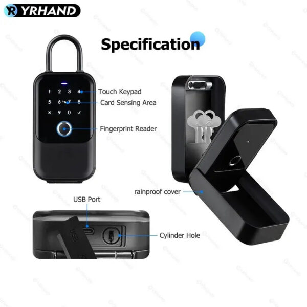 5b0464b6f9af108f TTlock Smartkey Lock Box Home Key Wireless Smartlock Box Electronic Key Box App Digital Code Bluetooth Key Safe Padlock for Host