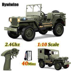 RC 1:10 Military Truck 2.4G 4WD Electric Drive Off-Road Remote Control Car Simulated Vehicle Model Toy for Kid christmas