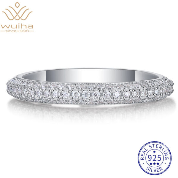 5b1035f69d66693e WUIHA Real Sterling Sier Sparkling All Moissanite Diamond Wedding Engagement Rings for Women Anniversary Gift Fine Jewelry