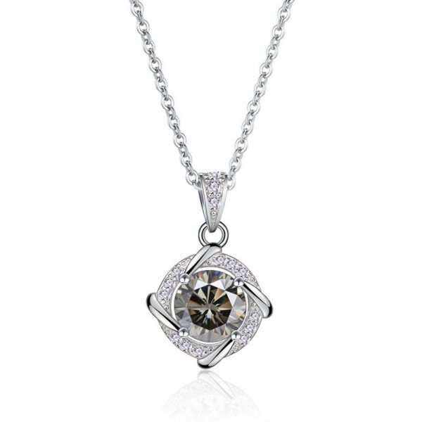 5b23be251ebd807b JoyceJelly 6.5mm 1ct Moissanite Necklace For Women S Sterling Sier Jewelry Lab Created Diamond Pendant Clavicle Chain Gift