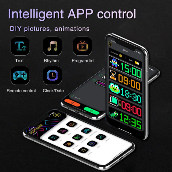 5b273597bdbbdbc0 Matrix Pixel Panel, Scrolg Bright Advertising Signs, Flexible USB 5V LED Car Sign Bluetooth App Control