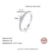 Real Sterling Sier Small Moissnaite Ring For Women Simple Sparkling Round 0.3CT Certificated Lab Diamond Finger Rings