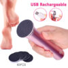 USB Rechargeable Wireless Electric File Cuticle Callus Remover hine Pedicure Tools Foot Heel Care Tool With Sandpaper