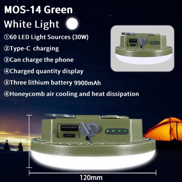 5b348ba778f7ea0e MOSLIGHTING 9900mAh Rechargeable Powerful Light Camping Lantern with Magnet Strong Light Portable Flashlight Tent Lamp Work LED