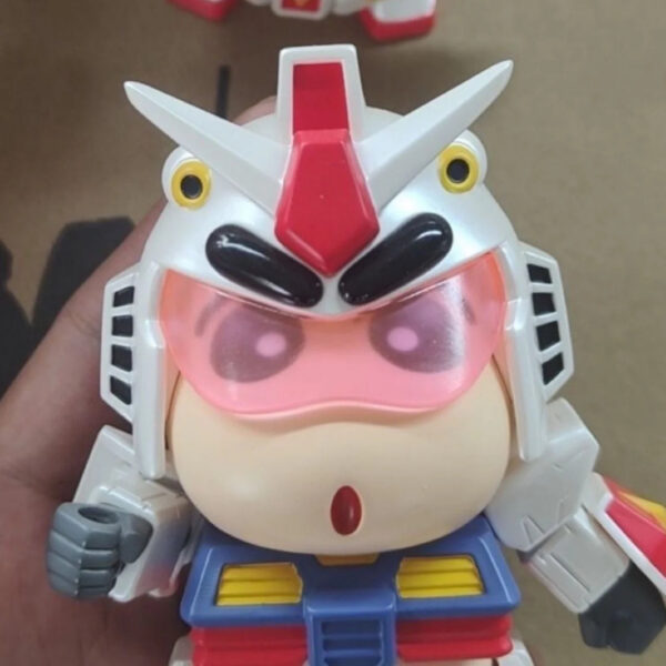 5b39c6e11adb09bb 15CM Gundam Crayon Shan-chan Figures GD Shan-chan HIHI Cos Action Figures With Light Base Statue Model Collection Kids Toy Gifts