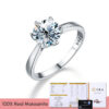5b461b1c8639c490 GRA 0.5ct 1ct Real Moissanite Ring Engagement Wedding Diamond Rings for Women Sterling Sier Quality Fine Jewelry