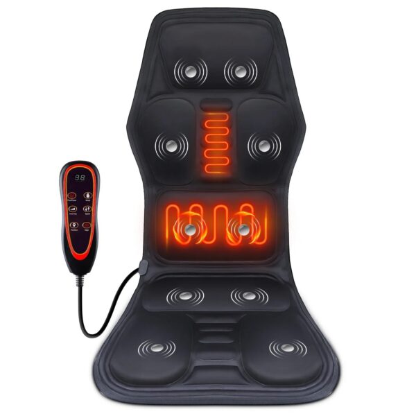 5b5322d8de56200a Electric Back Massager Infrared Full-Body Massage Chair Cushion Heating Vibrator Car Home Office Lumbar Neck Mattress Chair Mat