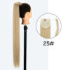 5b5bb11f9b43894a 34inches Synthetic Ponytail Hair Extension Clip in Fake Wig Hairpiece Blonde Wrap Around Pigtail Long Smooth Overhead Pony Tail