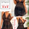 Avidlove Women Lingerie Lace Babydoll Strap Chemise Halter Teddy V Neck Mesh Nightgown
