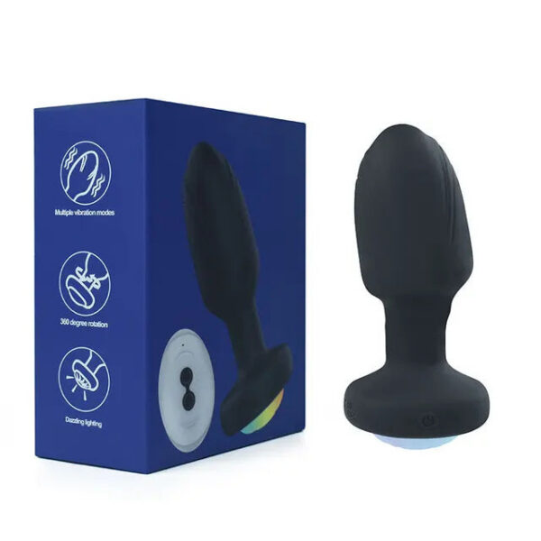 5b960eef905db391 360° Rotation LED Anal Vibrator Men Prostate Massager Vibrating Butt Plug Dildo Adult Anus Sex Toy for Women Couple Gay